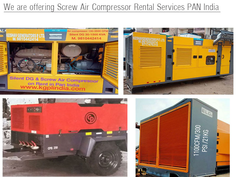 Screw Air Compressor Rental Services 